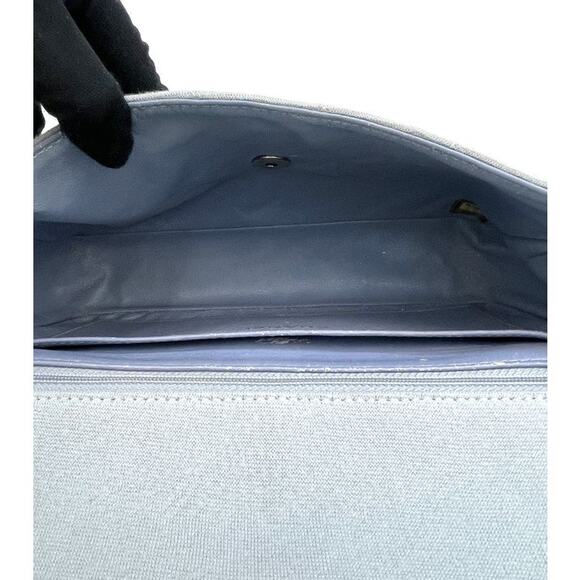CHANEL Sky Blue Fabric Chain Shoulder Bag A-A9674 - Picture 7 of 11